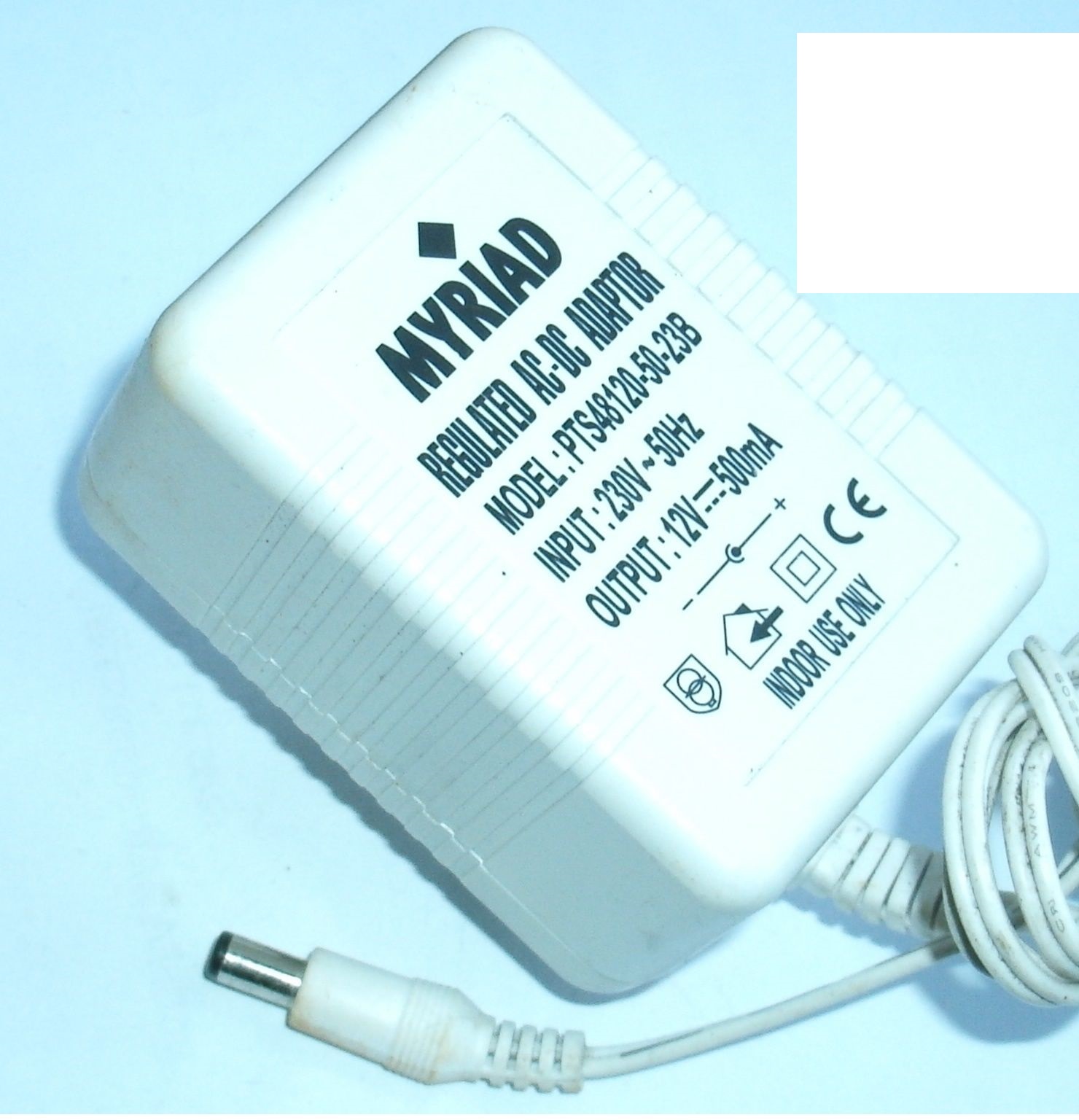 *Brand NEW* MYRIAD PTS48120-50-23B 12V 500mA AC/DC ADAPTER POWER SUPPLY - Click Image to Close